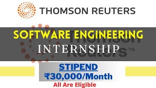 Thomson Reuters Internship 2024 | STIPEND ₹30,000/Month | All Are Eligible | Summer Internships 2024