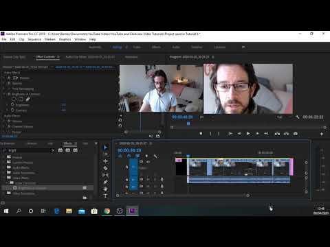 Adobe Premiere Pro CC. Brightness and contrast adjustment. How to export a video file. Tutorial 6