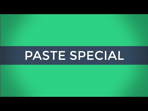 Paste Special in Excel