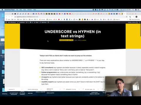 UNDERSCORE vs HYPHEN (in text strings)