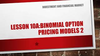 IFM Binomial option pricing model 2