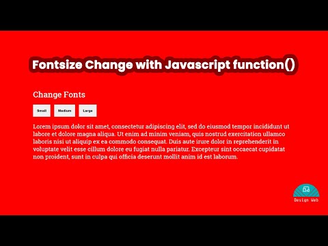 How to change website fontsize with Javascript