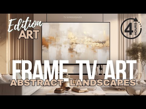 FrameTV Art: Abstract Landscapes in Gold Hues | 4 Hour 4K Silent Canvases #tvartdecor #arttv