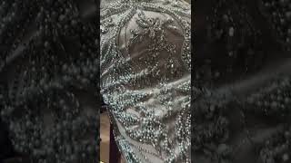 Beaded opulence ✨ . Fitted dress CC0240 in Silver-Nude with crystal & pearl embellishments