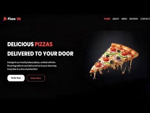 Build a Pizza Website with HTML, CSS & JavaScript | Responsive Pizza Delivery Website Tutorial