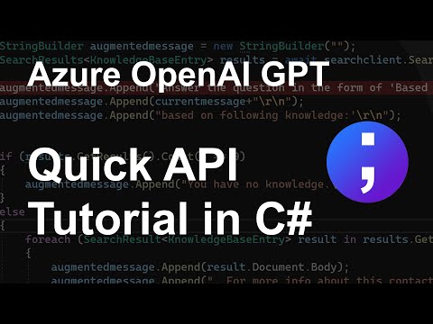Azure OpenAI C# API Quick Tutorial
