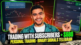 TRADING WITH SUBSCRIBERS + $680 PERSONAL TRADING BINARY OPTIONS TRADING | POCKET OPTION LIVE TRADING