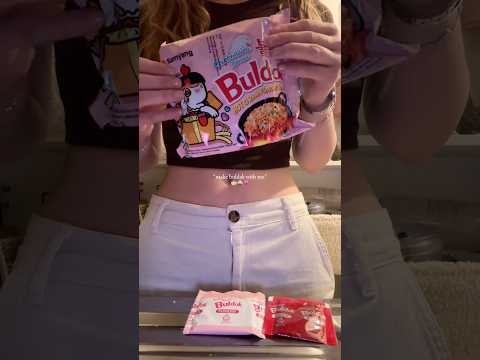 ASMR Buldak Carbonara Noodles 🍜 | Spicy Korean Ramen Moment #buldak #noodles #ramen #asmrcooking