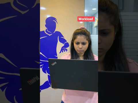 Workload hai... to chal chai pete hai... 😨👩🏻‍💻 #shorts #office #viral #dance