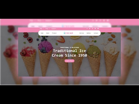 Ice Cream Shop Website Part-6 | Html & Css Project