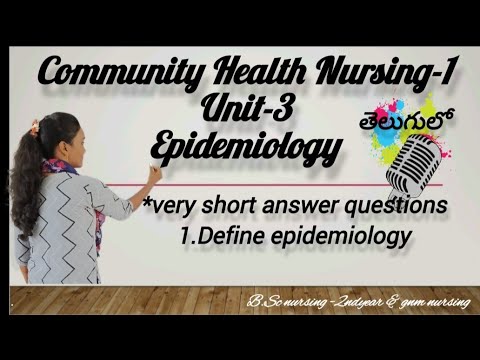Definition toEpidemiology!Unit-3!Community HealthNursing-1!B.scNursing-2ndYear!#telugu #trend#TELUGU