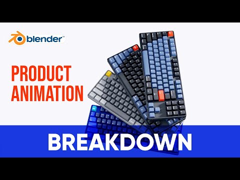 Breakdown of Keychron Keyboard Product Aniamation in Blender rendered with eevee