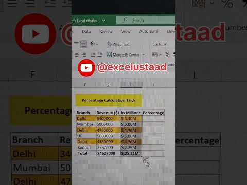 🔥Percentage Trick😁 #excel #account #shortsvideo #shortsyoutube #reels #reelsinstagram #mncjobs #rtr