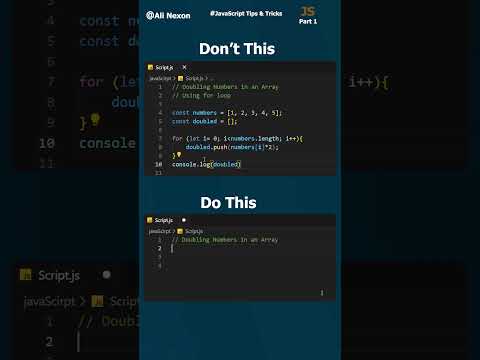 JavaScript Tricks: Doubling Numbers in an Array (Long vs Short) Way Part _1