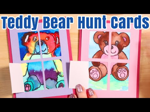 How to Draw a Teddy Bear Kids Card Craft