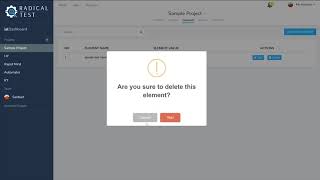 Delete Element | Radical Test | Codeless Automation