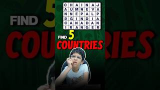 Find the 5 Countries 🌎 in this Grid ✌️💯 #neonschool #challenge #puzzlechallenge #trending