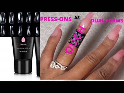 Part 1 V-Day Inspired Polygel Nails using Press-Ons as Dual Forms