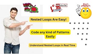 Nested Loops | Nested Loops Are Easy | Nested Loops in R studio | Learn Nested Loops| Star Pattern
