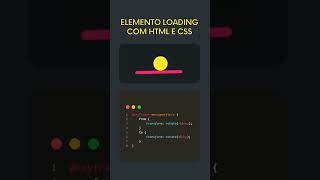 Criando um elemento loading com HTML e CSS. #dev #html #shorts