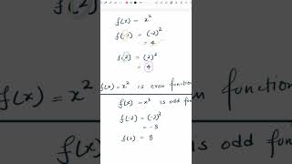 Odd function and even function
