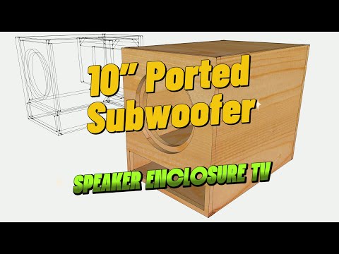 10-Inch Ported Subwoofer | Speaker Enclosure | 3D Modeling in SketchUp #speakerenclosuretv