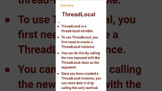 ThreadLocal (87) #corejava