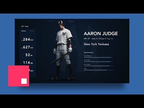 (Part 1) InVision Studio:  Advanced Motion Design - Player Stats Dashboard!