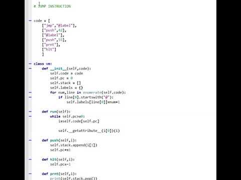 Building a stack based virtual machine with python, episode 02