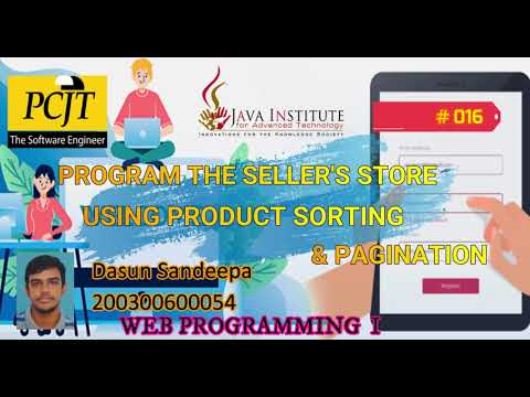 Program the seller’s store using product sorting and pagination