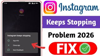How To Solve Instagram Keeps Stopping Problem |instagram auto back problem fix 2026 |instagram crash