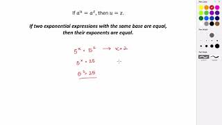 Solving Exponential Equations with the Same Base