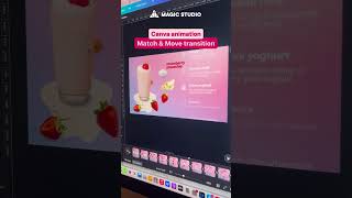 Canva animation design using their Match & Move transitions.