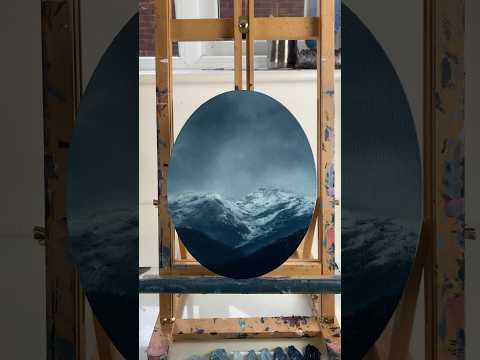Paint a mountain with me #oilpainting #oilpaints #mountains