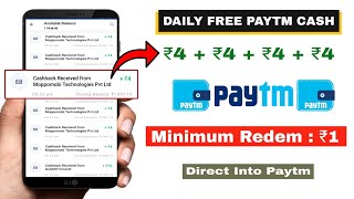 Minimum Redeem 1Rs Instant Free Paytm Cash App | New Earning App 2021 Today | Paytm Cash Earning App