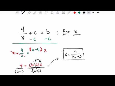 Solving Literal Equations