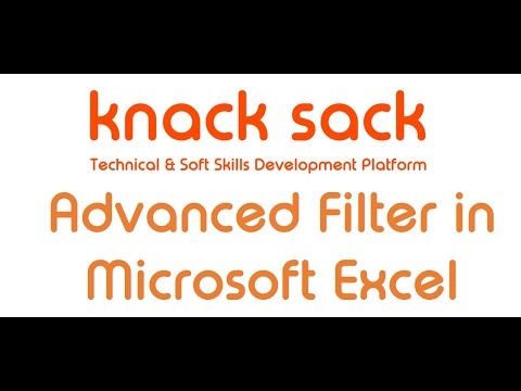 Advanced Filter in Microsoft Excel (Simple Way)