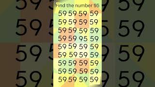 find the number 95|comment the answer| #kidszone #amazing #viral #trending #shorts #find #numbers