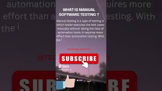 What is Manual software testing? #manualtesting #manualtester