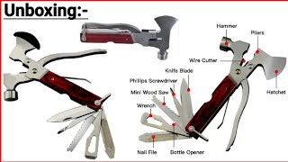 Unboxing_Silver_Stainless_Steel_10_In_1_Multi_Function_Pocket_Hand_Tool_Set