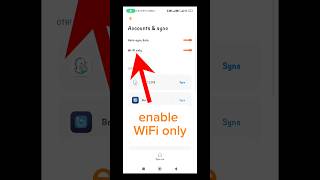 how to turn on only wifi enable account & sync | account & Sync #shorts