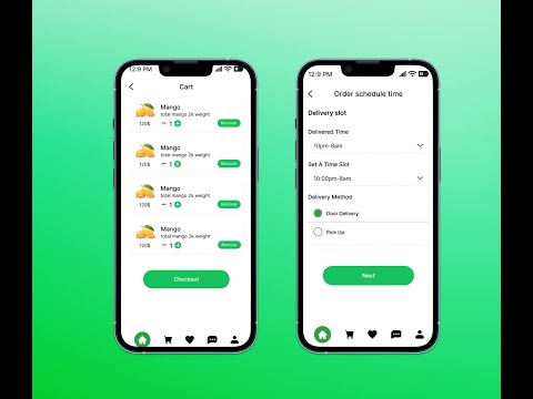 Today talking about grocery app and cart and time schedule screen design