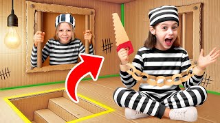Eva Escape from CARDBOARD PRISON Challenge