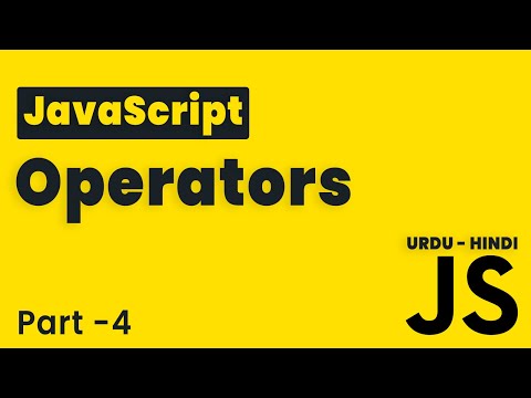 JavaScript Operators | Lesson 4 | JavaScript Tutorial Beginning to Advance in Hindi/Urdu