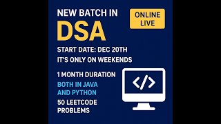 DSA new batch | @faang-academy
