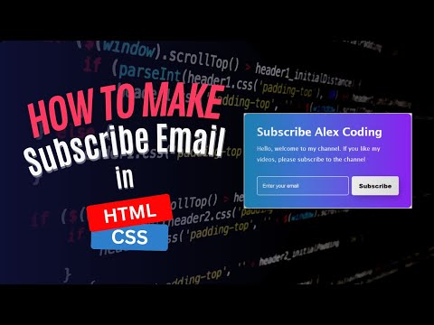 how to make subscribe email in html css