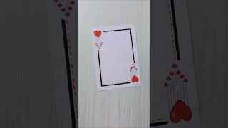 Heart Corner Border Design | Easy Project Work Decoration/border design/Priyanka Gunwal #shorts