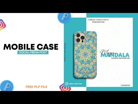 HOW TO MAKE PRINTED MOBILE CASE SOCIAL MEDIA POST | FREE PLP FILE