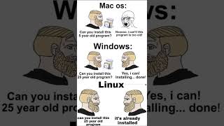 "😂💻 Mac vs Windows vs Linux: The Programming Struggle! 🖥️📂"#windows#mac#linux #codememe#funny#shorts