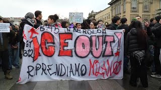 Milan protest against presence of US ICE officers during Winter Olympics